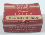 Rare Vintage 1950s Stelco Carpet Tacks 2 oz. Box 1/2" No. 6 - The Steel Company of Canada