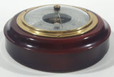 Vintage JG Gischard Wood Cased Brass and Glass Covered Barometer Weather Gauge 5"
