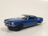 2020 Greenlight Collectibles Detroit Speed Inc. Series 1 1970 Chevrolet Camaro Blue Die Cast Toy Car Vehicle with Opening Hood Missing Rear Wheels