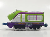2010 Ludorum Learning Curve Chuggington Koko Train Engine Locomotive White Green Purple Die Cast Toy Vehicle