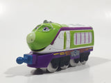 2010 Ludorum Learning Curve Chuggington Koko Train Engine Locomotive White Green Purple Die Cast Toy Vehicle