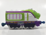 2010 Ludorum Learning Curve Chuggington Koko Train Engine Locomotive White Green Purple Die Cast Toy Vehicle