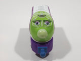 2010 Ludorum Learning Curve Chuggington Koko Train Engine Locomotive White Green Purple Die Cast Toy Vehicle
