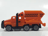 Unknown Brand Dump Truck Orange Plastic Die Cast Toy Car Vehicle