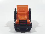 Unknown Brand Dump Truck Orange Plastic Die Cast Toy Car Vehicle
