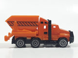 Unknown Brand Dump Truck Orange Plastic Die Cast Toy Car Vehicle