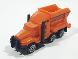 Unknown Brand Dump Truck Orange Plastic Die Cast Toy Car Vehicle