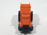 Unknown Brand Dump Truck Orange Plastic Die Cast Toy Car Vehicle