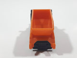 Unknown Brand Dump Truck Orange Plastic Die Cast Toy Car Vehicle