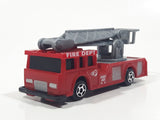 Unknown Brand Fire Truck Red Plastic Die Cast Toy Car Vehicle