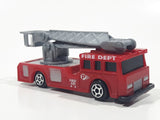 Unknown Brand Fire Truck Red Plastic Die Cast Toy Car Vehicle