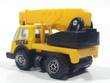 Vintage Tonka Picker Crane Utility Truck Yellow Pressed Steel and Plastic Die Cast Toy Car Vehicle Made in Hong Kong