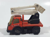 Vintage Tonka Picker Bucket Utility Truck Orange Pressed Steel and Plastic Die Cast Toy Car Vehicle Made in Hong Kong