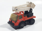 Vintage Tonka Picker Bucket Utility Truck Orange Pressed Steel and Plastic Die Cast Toy Car Vehicle Made in Hong Kong