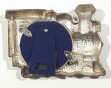 Vintage Train Engine Locomotive Shaped Metal Photo Picture Frame
