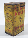 Vintage Colman's Mustard Bull's Head Yellow Tin Metal Spice Container 4 oz
