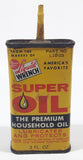 Vintage Super Seal Liquid Wrench Super Oil The Premium Household Oil Yellow  5" Tall Tin Metal Container 3 Fluid Ounces