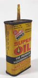 Vintage Super Seal Liquid Wrench Super Oil The Premium Household Oil Yellow  5" Tall Tin Metal Container 3 Fluid Ounces
