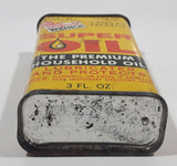 Vintage Super Seal Liquid Wrench Super Oil The Premium Household Oil Yellow  5" Tall Tin Metal Container 3 Fluid Ounces