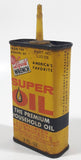 Vintage Super Seal Liquid Wrench Super Oil The Premium Household Oil Yellow  5" Tall Tin Metal Container 3 Fluid Ounces