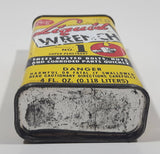 Vintage Super Seal Liquid Wrench Super Oil The Premium Household Oil Yellow  5" Tall Tin Metal Container 4 Fluid Ounces