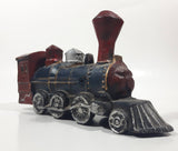 Vintage Train Engine Locomotive Cast Iron Coin Bank 8" Long