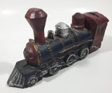 Vintage Train Engine Locomotive Cast Iron Coin Bank 8" Long