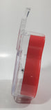 1982 - 2008 Mickey Mouse Cello Bass Violin Fiddle Shaped Clear and Red 6 1/2" Tall Plastic Clock