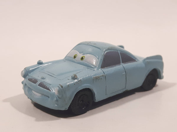 Disney Pixar Cars Light Blue Green Car Mini PVC Hard Rubber Toy Car Vehicle