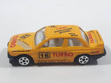 Unknown Brand Turbo #16 Yellow Die Cast Toy Car Vehicle