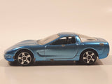 Maisto '97 Chevrolet Corvette Metallic Light Blue Die Cast Toy Car Vehicle