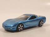 Maisto '97 Chevrolet Corvette Metallic Light Blue Die Cast Toy Car Vehicle