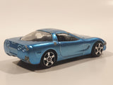 Maisto '97 Chevrolet Corvette Metallic Light Blue Die Cast Toy Car Vehicle