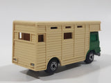 Vintage 1977 Lesney Matchbox Superfast No. 40 Bedford Horse Box Truck Green and Beige Die Cast Toy Car Vehicle