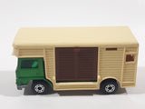 Vintage 1977 Lesney Matchbox Superfast No. 40 Bedford Horse Box Truck Green and Beige Die Cast Toy Car Vehicle
