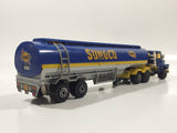 Rare Vintage Majorette Super Movers Semi Tractor Truck and Tanker Trailer Sunoco Blue and Yellow 1/60 Scale Die Cast Toy Car Vehicle
