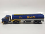 Rare Vintage Majorette Super Movers Semi Tractor Truck and Tanker Trailer Sunoco Blue and Yellow 1/60 Scale Die Cast Toy Car Vehicle