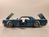 Jada Dub City No. 90609 1963 Lincoln Continental Blue 1/24 Scale Die Cast Toy Car Vehicle with Suicide Doors