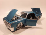 Jada Dub City No. 90609 1963 Lincoln Continental Blue 1/24 Scale Die Cast Toy Car Vehicle with Suicide Doors