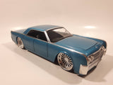 Jada Dub City No. 90609 1963 Lincoln Continental Blue 1/24 Scale Die Cast Toy Car Vehicle with Suicide Doors