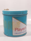 Vintage 1980s Player's Light Navy Cut Cigarette Tobacco 200g Blue Tin Can