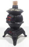 Vintage 1968 Ezra Brooks Real Sippin' Whiskey 12 Years Proof Cast Iron Pot Belly Cook Stove Oven 9" Tall Liquor Bottle Decanter