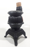 Vintage 1968 Ezra Brooks Real Sippin' Whiskey 12 Years Proof Cast Iron Pot Belly Cook Stove Oven 9" Tall Liquor Bottle Decanter