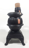 Vintage 1968 Ezra Brooks Real Sippin' Whiskey 12 Years Proof Cast Iron Pot Belly Cook Stove Oven 9" Tall Liquor Bottle Decanter