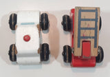 Police Car and Fire Truck Wood Toy Vehicles Set of 2