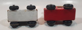 Police Car and Fire Truck Wood Toy Vehicles Set of 2