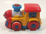 Train Locomotive Red Yellow Blue Plastic Toy Vehicle