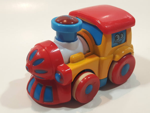 Train Locomotive Red Yellow Blue Plastic Toy Vehicle