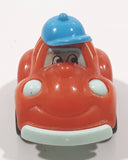 Kinder Surprise Orange and Blue Snap Together Plastic Toy Car Vehicle Wearing a Hat