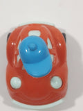 Kinder Surprise Orange and Blue Snap Together Plastic Toy Car Vehicle Wearing a Hat